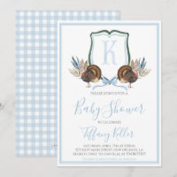 Preppy Southern Blue Boy Türkei Baby Showdusche