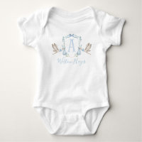 Preppy Southern Blue Stork Boy Baby Dusche