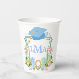 Preppy Southern Cowgirl Monogram Abschluss Pappbecher