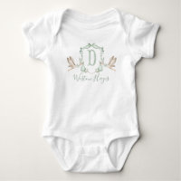 Preppy Southern Green Stork Boy Baby Showdusche