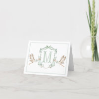 Preppy Southern Green Stork Dankeschön Card