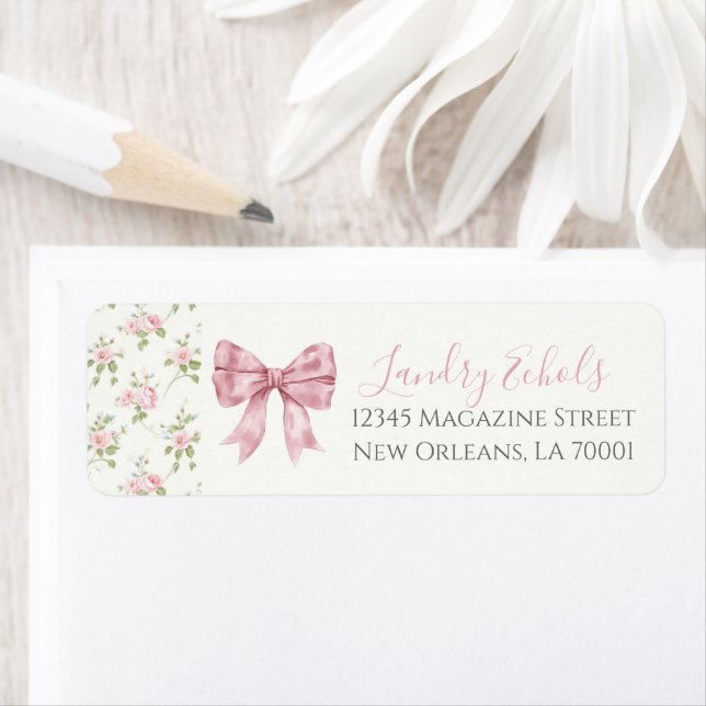 Preppy Southern Pink Floral Baby Dusche (Insitu)