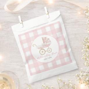 Preppy Southern Pink Girl Carriage Baby Shooter Geschenktütchen