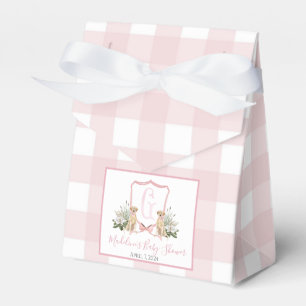 Preppy Southern Pink Girl Dog Babydusche Geschenkschachtel