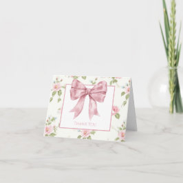 Preppy Southern Pink Girl Floral Danke Karte