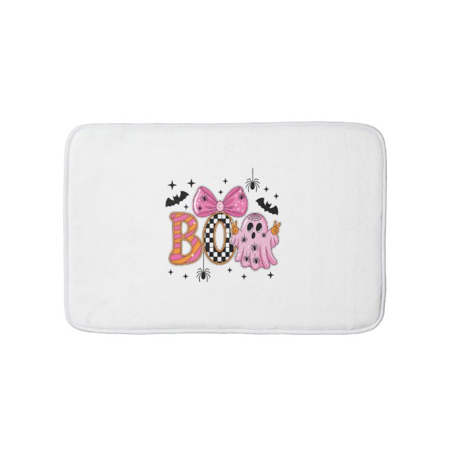 Preppy Spooky Halloween Boo Badematte (Vorderseite)