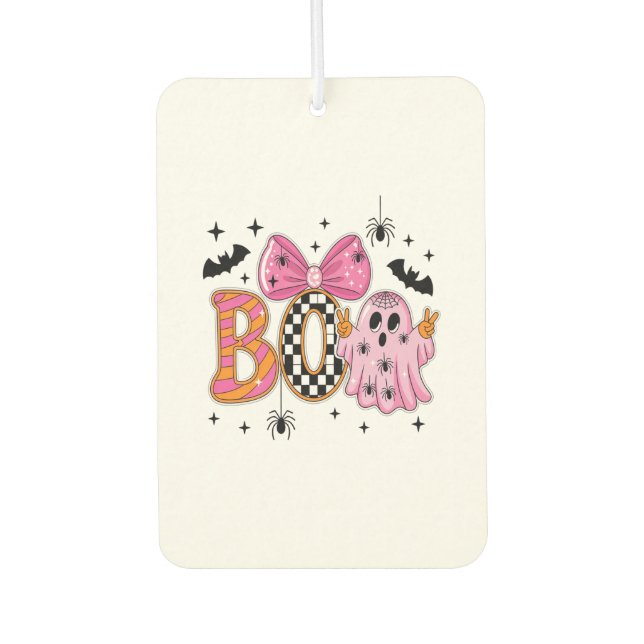 Preppy Spooky Halloween Buh Autolufterfrischer (Vorderseite)