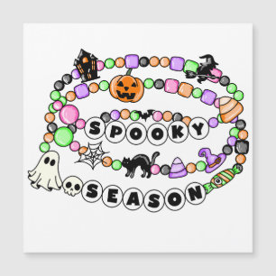 Preppy Spooky Season Halloween Freundschaftsbracel Magnetkarte