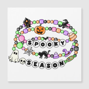 Preppy Spooky Season Halloween Freundschaftsbracel Magnetkarte