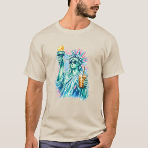 Preppy Statue of Liberty Eiskaffee T-Shirt