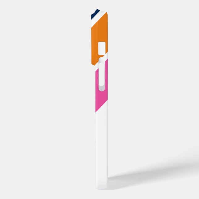 Preppy Striped Iphone 14 Pro Case (Rückseite / Links)