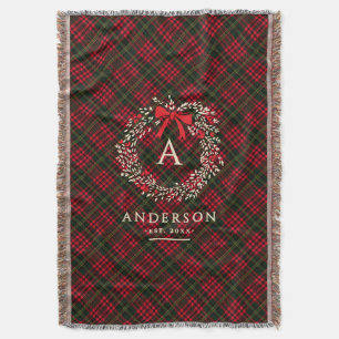 Preppy-Tartan-Weihnachtsgirlande Monogramm & Name Decke