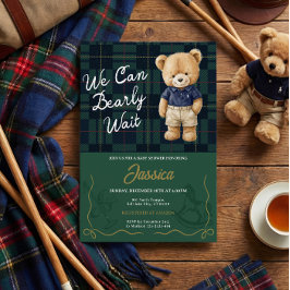 Preppy Teddy Bear Baby Shower Invitation Einladung
