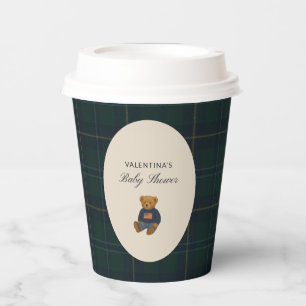 Preppy-Teddy-Polo-Bär-Baby-Party-Papierbecher Pappbecher