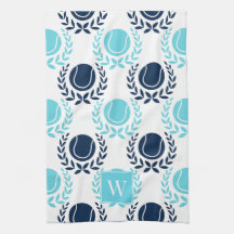 Preppy Tennis Lorbeerkranz - Marineblau & Türkis
