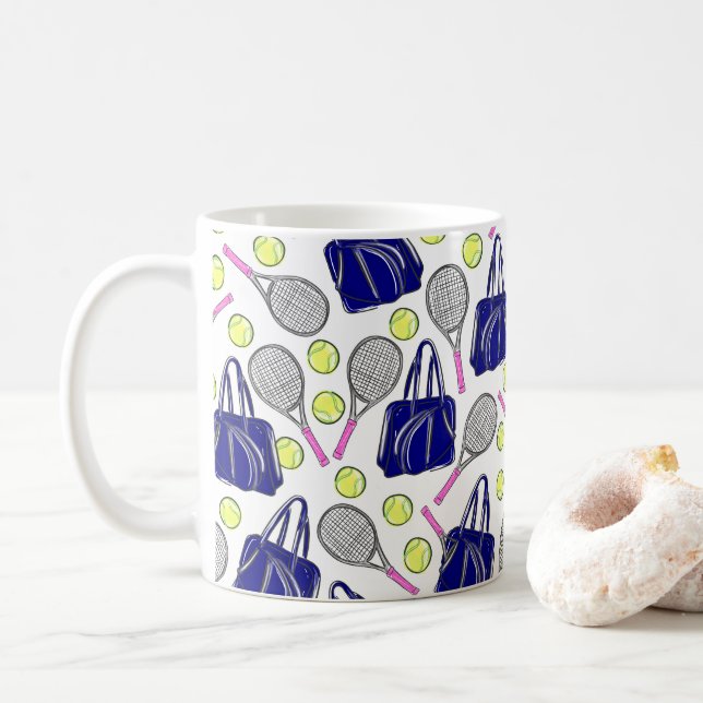 Preppy Tennis Navy Kaffeetasse (Mit Donut)