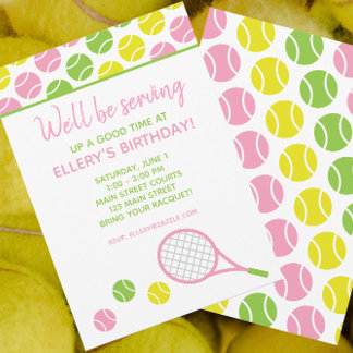 Preppy-Tennis-Party Einladungen
