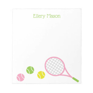 Preppy Tennis Personalized Notepad Notizblock