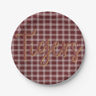 Preppy Tiger Paper Plate Pappteller