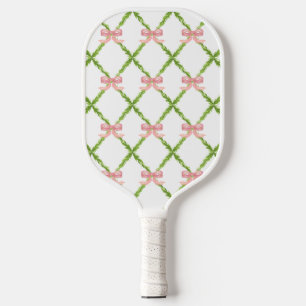 Preppy Trellis mit rosa Bows Pickle Ball Pickleball Schläger