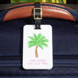 Preppy Tropical Palm Tree Custom Gepäckanhänger