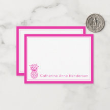 Preppy Tropical Pink Pineapa Personalisiert
