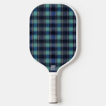 Preppy Türkis & Marine Tartan Karo Pickleball-Schl