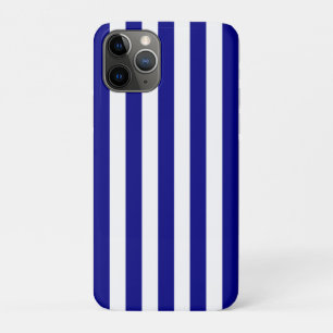 Preppy Vertikale Streifen Navy Blue White Striping Case-Mate iPhone Hülle