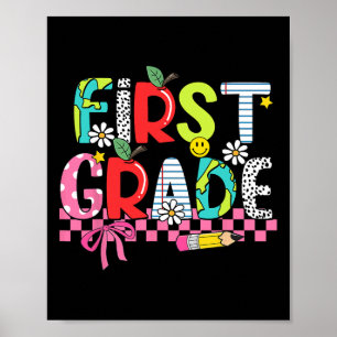 Preppy-Vorräte Erste Klasse Glücklicher letzter Sc Poster
