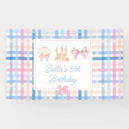 Preppy Watercolor Beach Party Banner