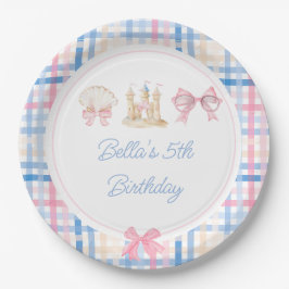 Preppy Watercolor Beach Party Pappteller