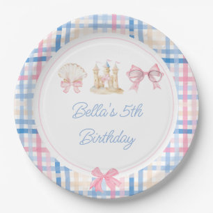 Preppy Watercolor Beach Party Pappteller