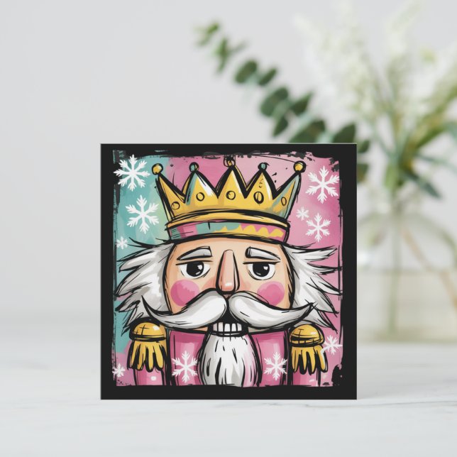 Preppy Watercolor Nutcracker Weihnachten Mädchen (Stehend Vorderseite)