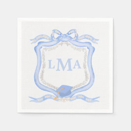 Preppy Wedgewood Monogram Abschluss Serviette
