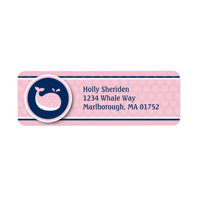 Preppy Whale Address Labels (Vorne)