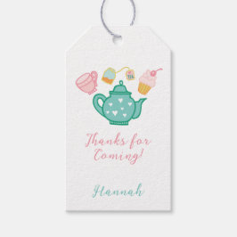 Preppy Whimsical Tee Party Geschenkanhänger
