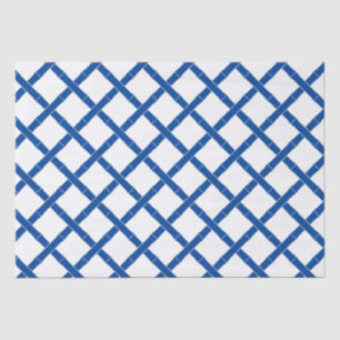 Preppy White und Blue Bamboo Seidenpapier