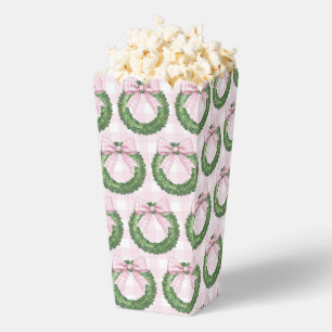 Preppy Wreath mit Pink Gingham Bow Geschenkschachtel