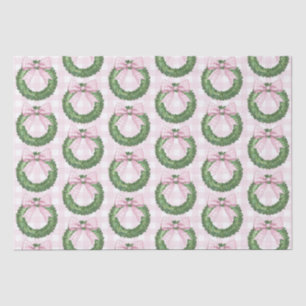 Preppy Wreath mit Pink Gingham Bow Seidenpapier