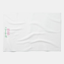 Preppy Zip Code Street-Adresse Personalisiert Geschirrtuch