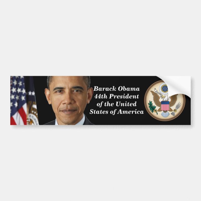 Pres. Obama-Porträt, offizieller Autoaufkleber (Vorne)