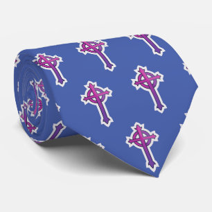 Presbyterian Cross Religious Blue Krawatte