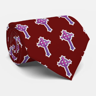 Presbyterian Cross Religious Red Krawatte