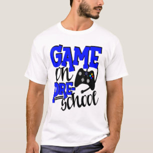 Preschool Gamer Video Games 1St Day School Blue T-Shirt