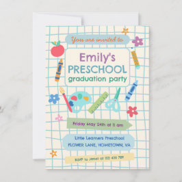 Preschool Graduation Party Photo Einladung