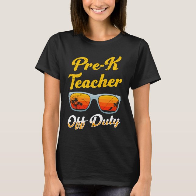 Preschool kindergarten educator off duty teacher   T-Shirt (Vorderseite)