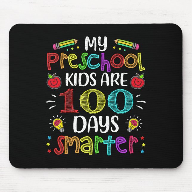 Preschool-Lehrer 100 Tage klüger 100. Mousepad (Vorne)