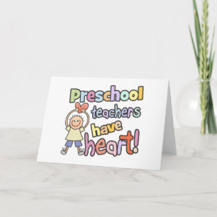 Preschool-Lehrer haben Herz Karte