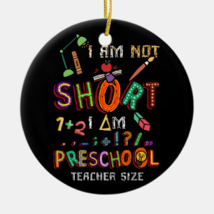 Preschool Lehrer Kurz Pre-K Lehrerin Mathema Keramik Ornament
