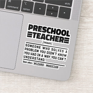 Preschool-Lehrer Noun Erzieher Bewertung Niedlich Aufkleber